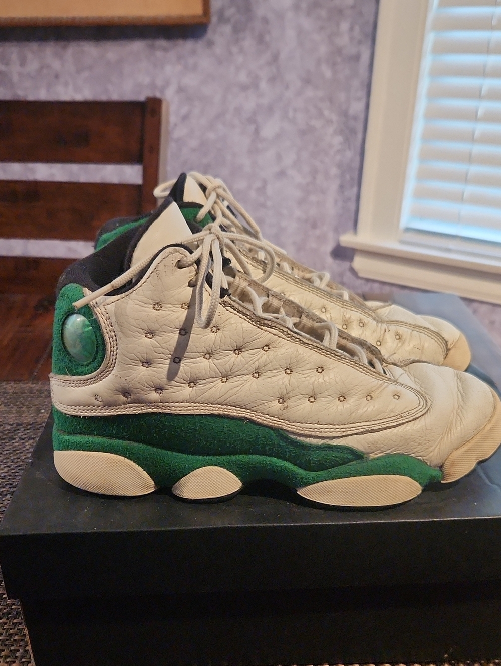 Air Jordan 13 GS Retro Sail Pine Green, Size 6Y